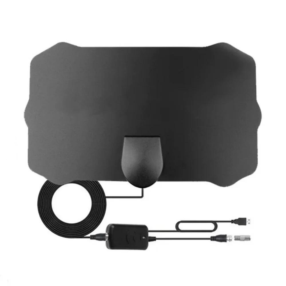 

High Gain Amplified Booster Digital Antenna: 4K HDTV Indoor UHF/VHF Satellite Receiver for Room, Car, Boat чорний
