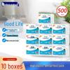 10 Boxes Mixed Dental Kit: Plastic Toothpicks, Disposable Floss Sticks, Flat Wire Floss, Portable Floss Box for Home & Commercial Use
