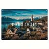 Bariloche Argentina Scenic Aluminum Wall Art Sign - 20.32x30.48 Cm Vintage Style Poster, Ideal for Home & Office Decor, Easy