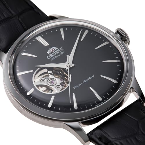 Orient Bambino Automatic Open Heart Wristwatch RN-AG0007B Men's Black