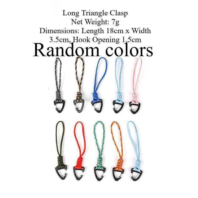 Neues 7-adriges Lanyard Schlüsselband, Anti-Verlust Handgelenk-Hängehaken, Multifunktionaler Dreiecks-Karabinerhaken für Outdoor-Camping