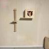 Wall-Mounted Cat Climbing Frame & Scratching Post with Bed and Toy