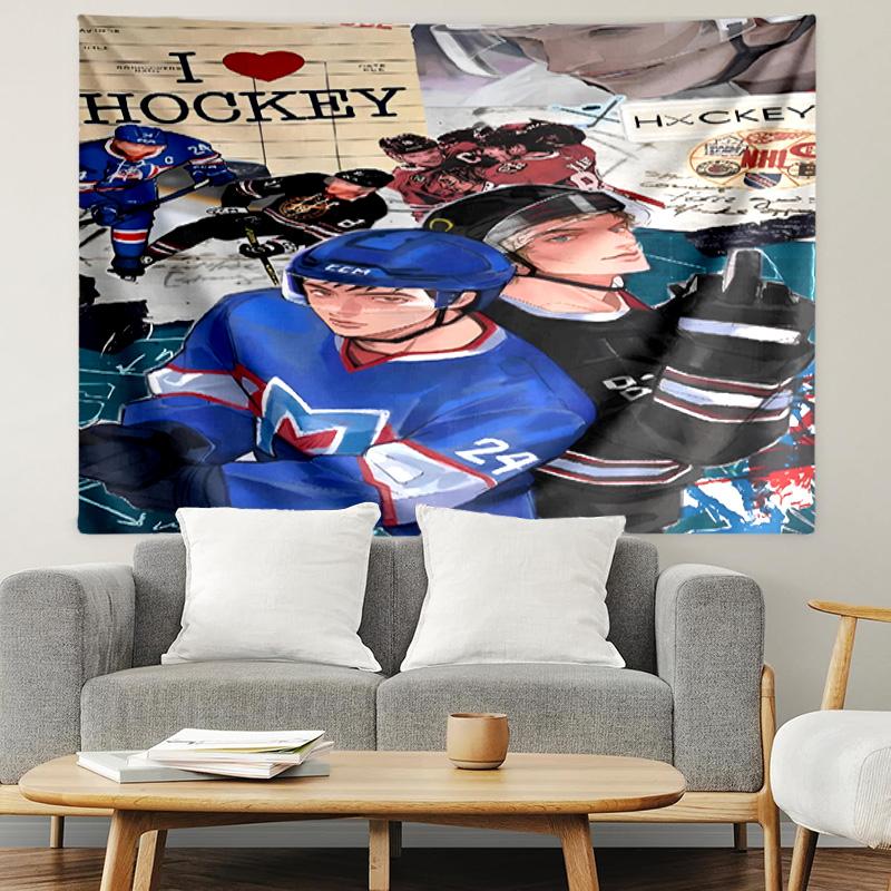 Heated Rivalry Print Tapestry, Lightweight Wall Hanging, for Bedroom, Dorm, Living Room, Home Art Decor, Birthday Christmas Gift for Friends