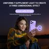 Clip-on Selfie Ring Light,200mAh Rechargeable Selfie Light Clip Video Light with Mirror,Portable Selfie Lamp for Phone Camera