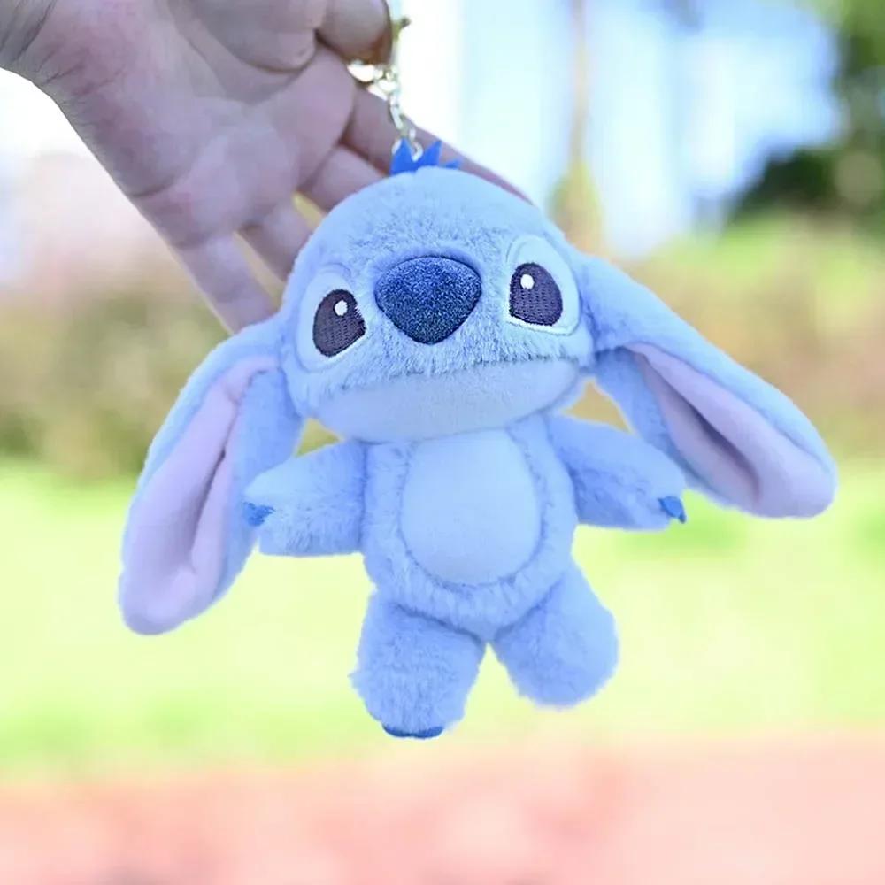 Portachiavi Peluche Stitch Animato Peluche Giocattolo Animale di Peluche Carino Ciondolo Regalo Per Bambine Bambola Angelo Ciondolo per Borsa Regalo di Compleanno per Bambini
