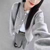 Autumn and Winter New Slim-fit Short Knitted Cardigan Sweater Women's Lazy Style Simple Versatile Top Jacket