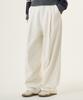 UNKNOWN PLANET Single-Pleat Wide Brushed Cotton Pants White