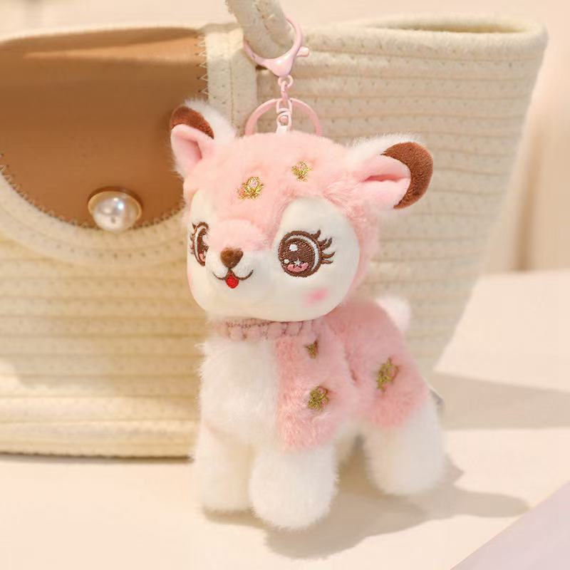 Muñeco de Ciervo Sika de 15/25/33 cm Juguete de Peluche Relleno Muñeco Hecho a Mano Dibujos Animados Anime Almohada Linda Regalo de Cumpleaños para Niños Muñeco Divertido