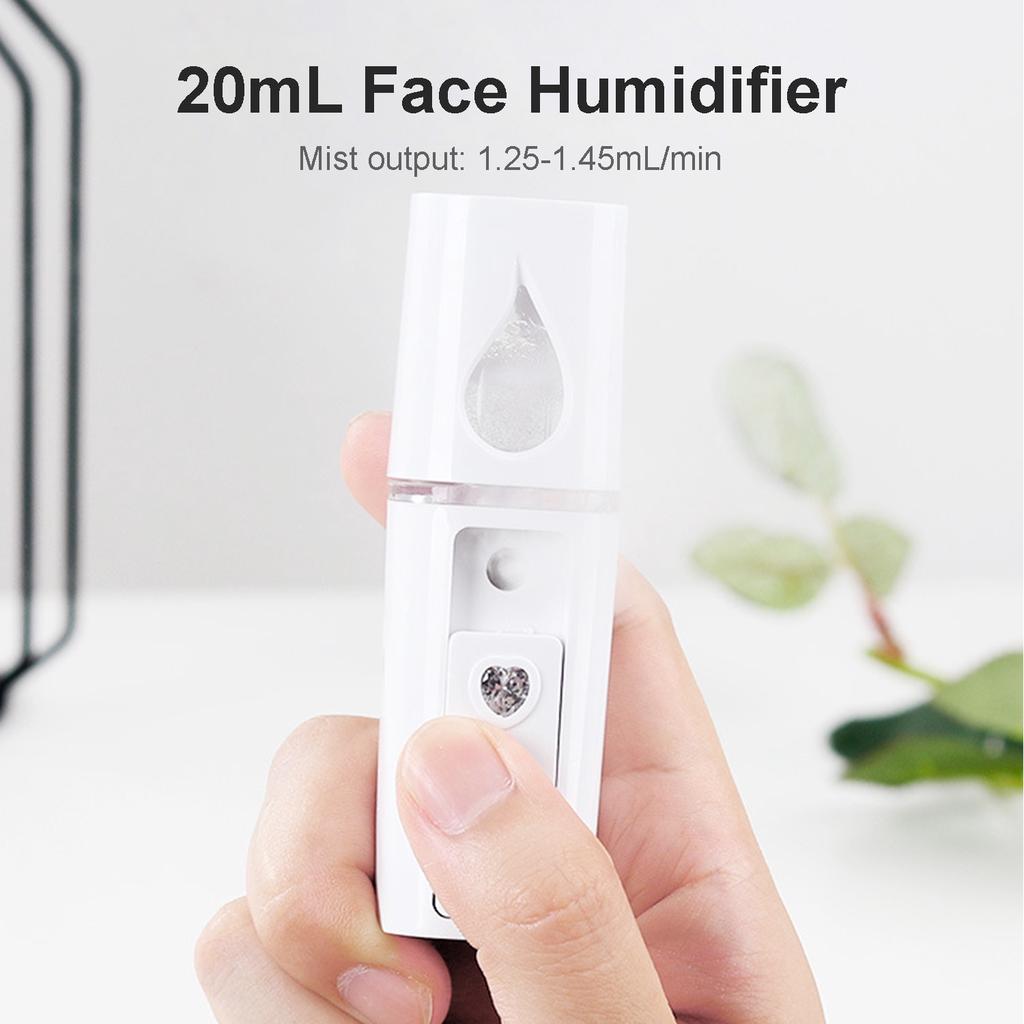 Facial   20mL Face Humidifier Portable Cool Mist Facial Sprayer SPA Moisturizing Hydrating Face Sprayer USB Rechargeable Handy Mist Sprayer
