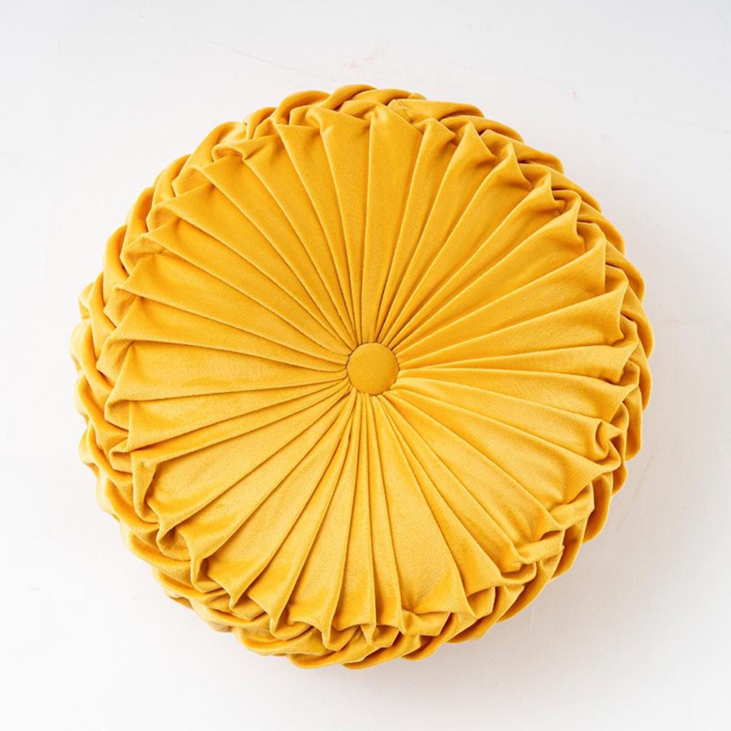 40cm Round Pumpkin Pillow Button Pillow Solid Color Drifting Window Tatami Cushion Thickened Chair Cushion