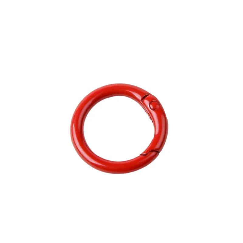 5-10pcs 9 Colors Metal O Rings Spring Clasp Openable Round Carabiner Keychain Clips Hook Dog Chain DIY Jewelry Buckles Connector