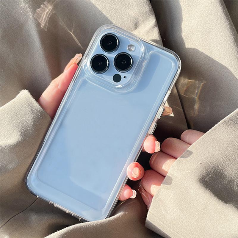 Przezroczysta, odporna na wstrząsy twarda akrylowa obudowa do Iphone 14pro Max 13 12 Mini 11 Pro Xs Max X Xr 14 miękki silikonowy zderzak przezroczysta okładka