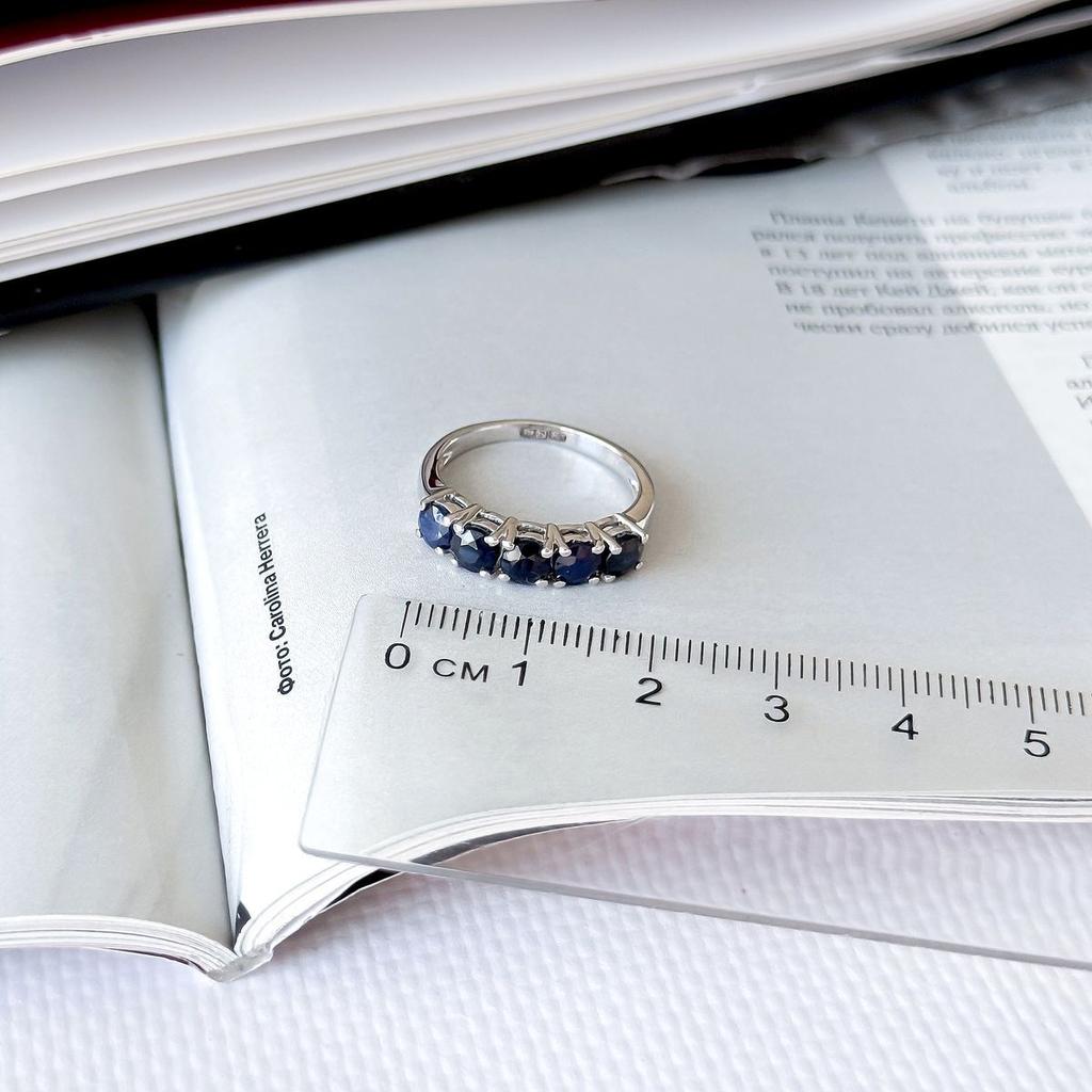 Серебряное кольцо с натуральным сапфиром 1.875ct, вес изделия 2,33 гр (2162551)