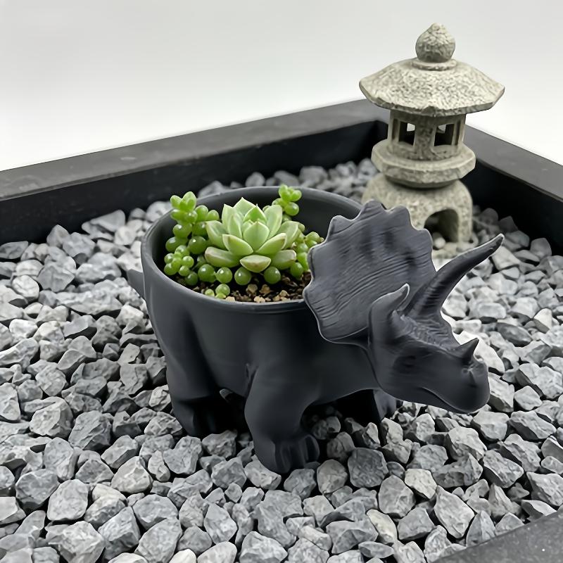 3D Printed Dinosaur Flowerpot Unique Novelty  Pot Cute Desktop Decor for Office Living Room Home Decoration