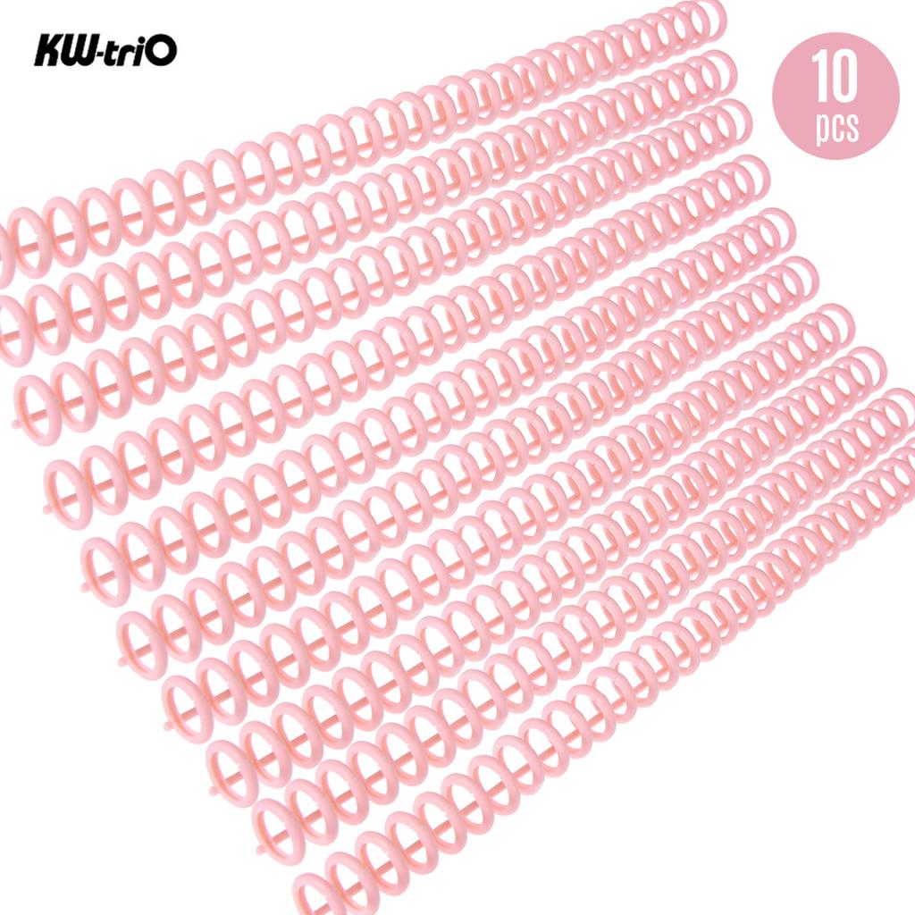 KW-trio 10pcs Plastic 30-Hole Loose Leaf Binders Ring Binding Spines Combs 85 Sheets Capacity for