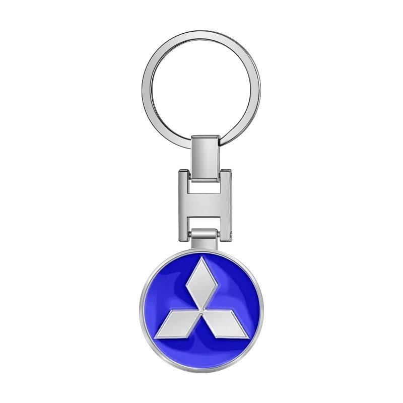 Car Keychain Car Emblem Gift With Key Ring Auto Accessories For Mitsubishi ASX Lancer Pajero Outlander L200 EVO Lancer EX