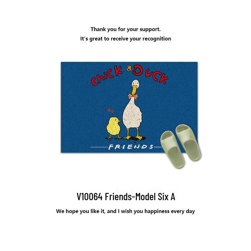 Friends TV Show Large Entrance Mat: Silk Loop, Dirt-Resistant, Wash-Free, Non-Slip, Cuttable
