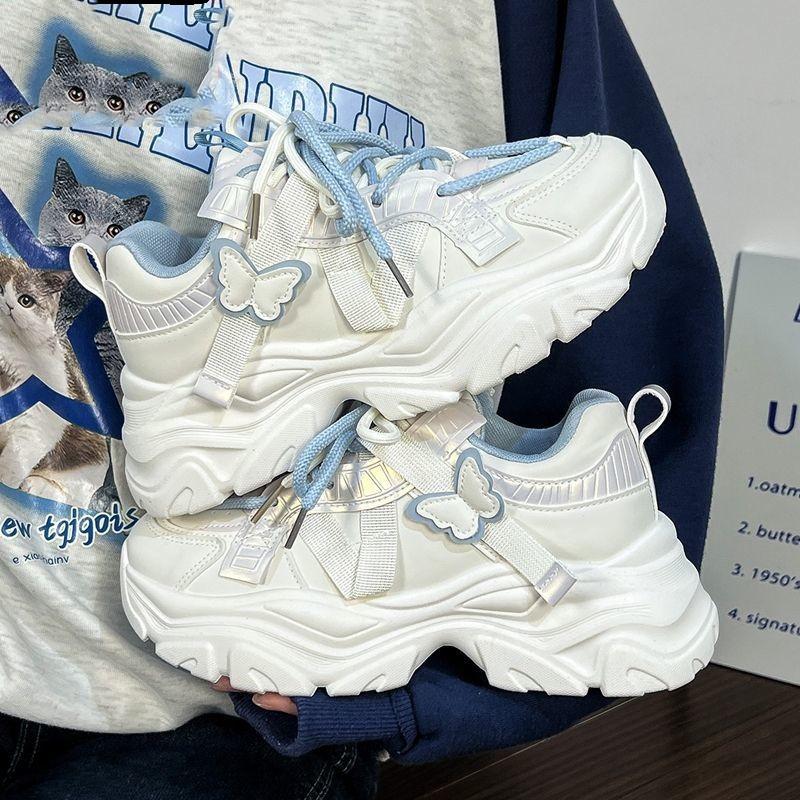 Shoes Autumn 22 New Platform Student Cream Powder Daddy Shoes Tide 35