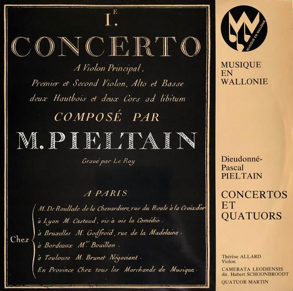 LP Record DIEUDONNPASCAL PIELTAIN  THRSE  Concertos Et Quatuors MW3132 Musique En Wall 1978 Belgium Classical Used