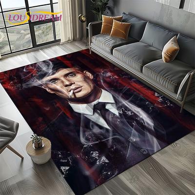 Neuer Tommy Shelby P-Peaky B-Blinders Teppich für Schlafzimmer Wohnzimmer Zuhause Sofa Dekoration, Kinder Spieldekor Bodenmatte Geschenk