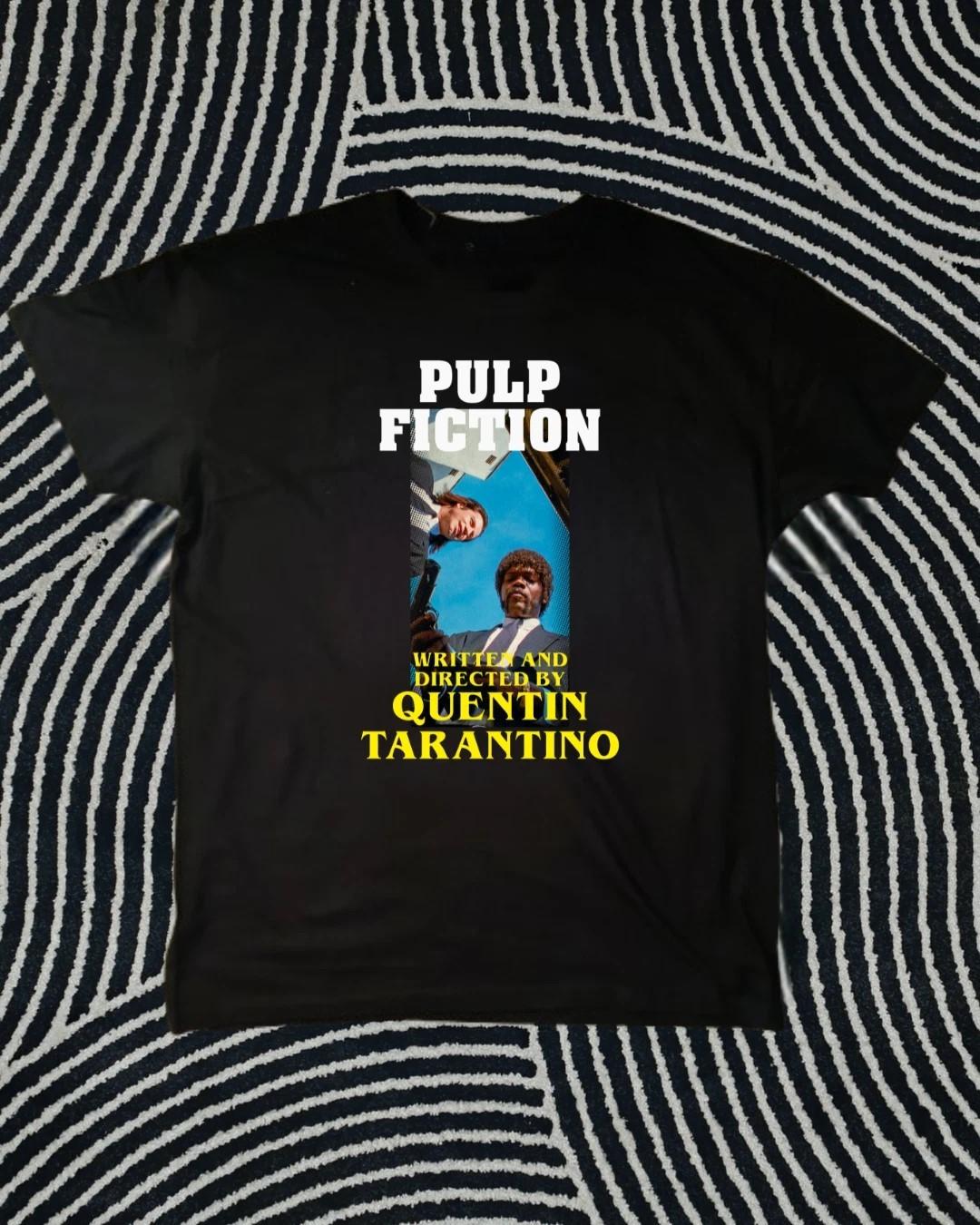 Tshirt Pulp Fiction Movie 90s Black HOT ITEM S разноцветный
