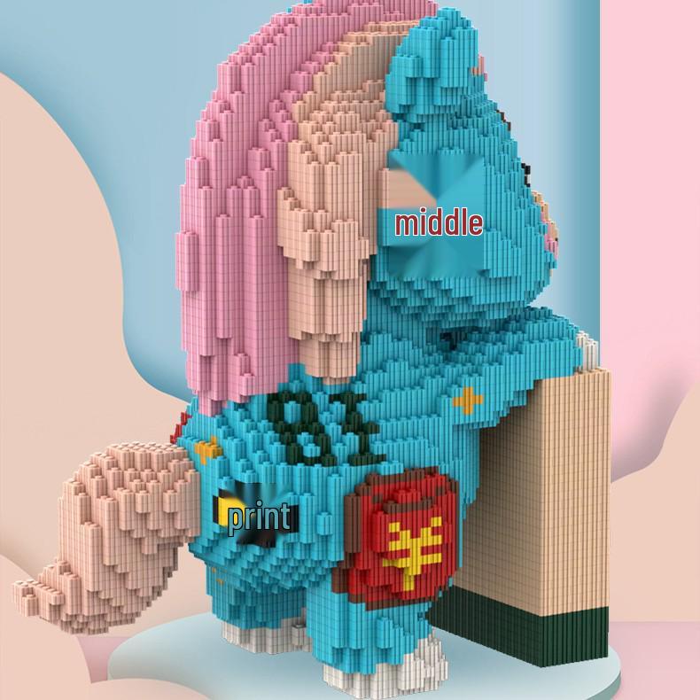 2026 Year of the Horse Building Blocks Toy - Assembled Doll & Ornament for Annual Meeting Gift
