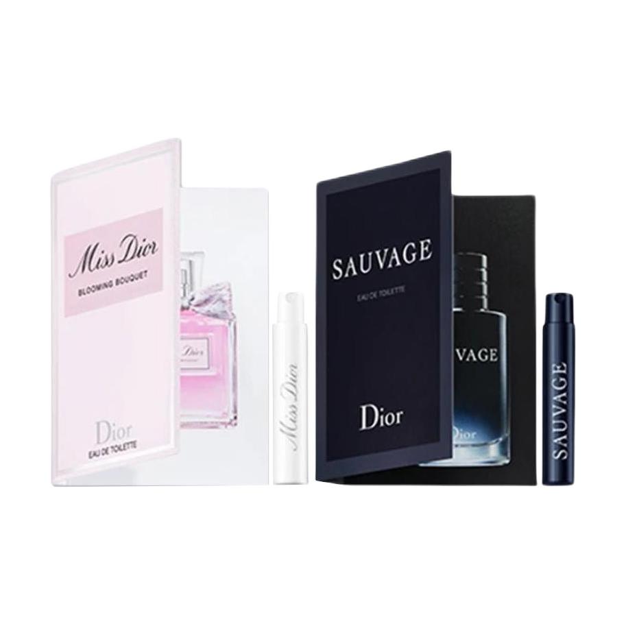 Dior Eau de Toilette Fragrance Miniature Set - Miss Dior Blooming Bouquet & Sauvage 1ml+1ml