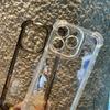 Applicable To IPhone14Pro Mobile Phone Case Transparent Four Corner Anti-fall Apple 15 Space Shell 13P Acrylic Protection Case