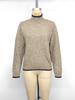 2026 Autumn/Winter Women's Color Block Half-High Collar Knit Pullover Sweater