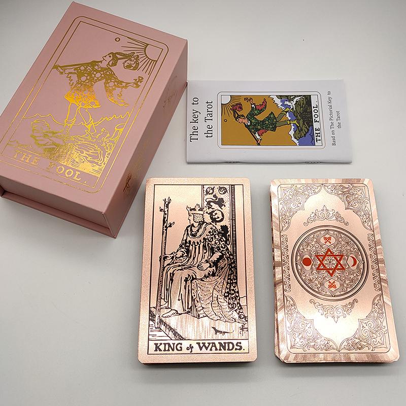 New Plastic Rider Waite Tarot Hot Stamping Gold Foil Tarot Exquisite Board Game Divination Cards For Collection