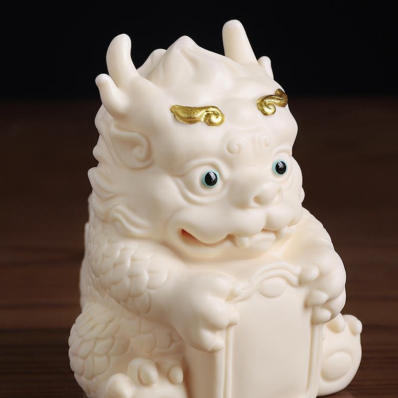 Customizable Fa Cai Long Ornament, Fa Cai Home Jewelry, Guochao Zodiac, Living Room Desktop Mascot, Natal Year