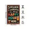 Retro 5 Uhr Metall Wandkunst Vintage Bar Dekor Schild