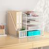Multi-functional Desk File Organizer Space-saving Multi-layer Bookshelf  Office Use