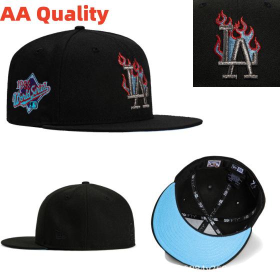 American Baseball Flat Brim Cap – LA Dodgers, NY Yankees, BOS Sox Embroidered Design, All Sizes