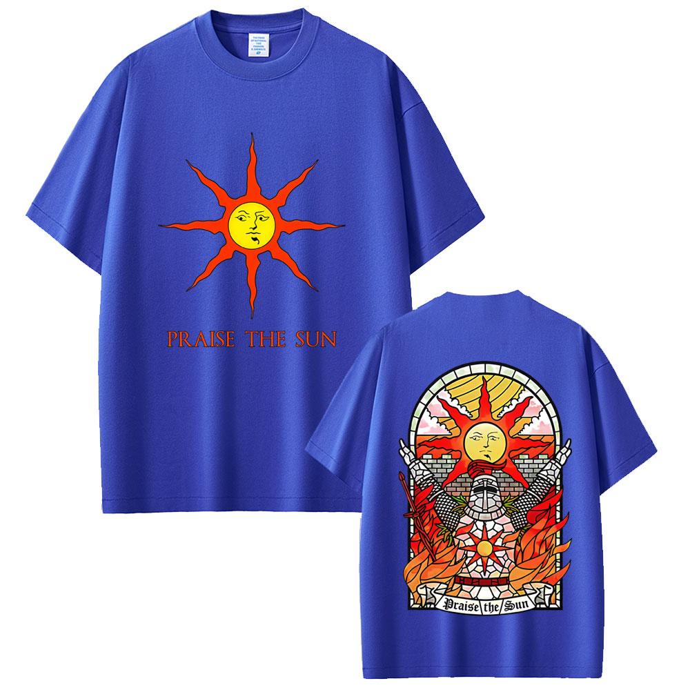 Game Dark Souls Church of The Sun Graphic T-shirt Men Women Fashion Gothic Rock T-shirts Men's Casual Vintage T Shirt