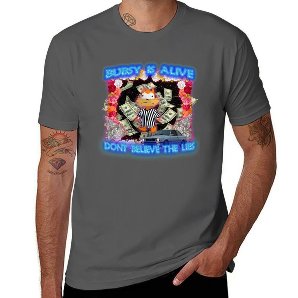 bubsy is alive TShirt Stain Resistant Casual Tee TShirt