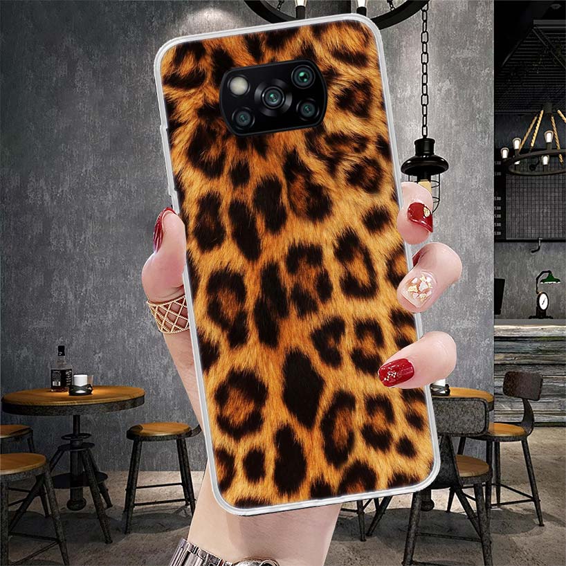Tiger Leopard Print Panther Phone Case For Xiaomi Redmi 15C 15 13C 13 Poco X5 X6 X7 F7 Ultra M7 12C 12 10 10C 9C 9A 9T 9 Fundas