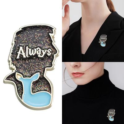 Creative English Text Lapel Badges with Geometric Style for Trendsetters and Fans of Gothic Animal Jewelry