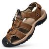 Sandali da uomo in vera pelle di vacchetta impermeabili, ciabatte da spiaggia estive di qualità, scarpe da ginnastica casual, scarpe da spiaggia all'aperto, taglia grande 38-48