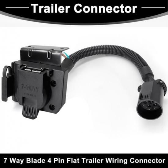 Vehicle Side Factory Plug 7 Way Blade 4 Way Pin Flat Trailer Connector Adapter