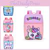 Trendy Anti-lost Cartoon Kindergarten Backpack In Fun Pink And Purple For Toddlers