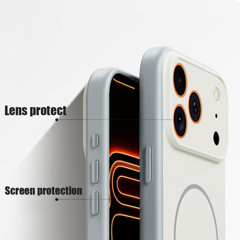 Colorful Rose Pattern Magnetic Phone Case For iPhone 17 Pro 16 15 14 13 Pro Max For Magsafe Wireless Charge Lens Protect Cover