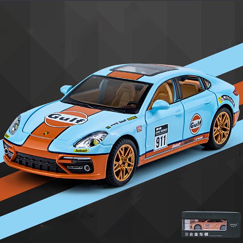 Giocattolo modello auto pressofuso in scala 1/24 Panamera, veicolo giocattolo da tirare indietro con suono e luce per bambini, ragazzi, ragazze, collezione regalo