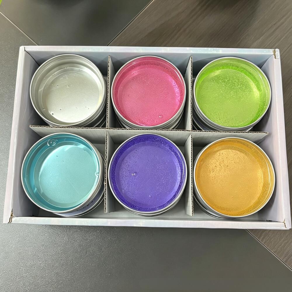 7 Colors  Liquid Mud, Slime Bubble Gel Stress Relief Toy, Elastic Glass Transparent Crystal Mud,  Diy Clay