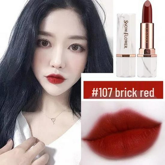 LANYI Dusky Rose & Auntie Red Matte Long-lasting Lipstick - Moisturizing, Waterproof, Cherry Red Aura Whitening.