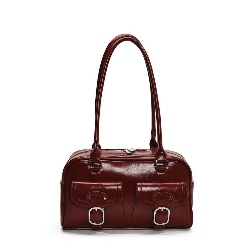 Korean Version of Niche Design Hand-held Bowling Bag Bag Women's Handbag 2025 New One-shoulder Underarm Pillow Bag for the Spring of 2025