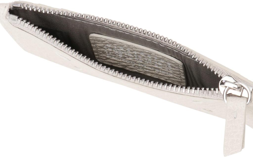 Maison Margiela Card Case S56UI0143-P4455 Card Holder Zip New Grey Leather Free Size [Used]