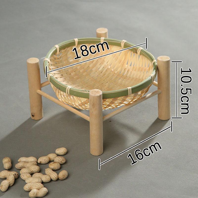 Decorative Basket Bamboo Dried Fruit Tray Woven Storage Baskets New Bamboo Basket Trays