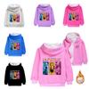 4834 Huntrix Kpop Zoey Mira Rumi Estampado Niños Niñas Cremallera Mangas Largas Terciopelo Cálido Chaqueta de Invierno