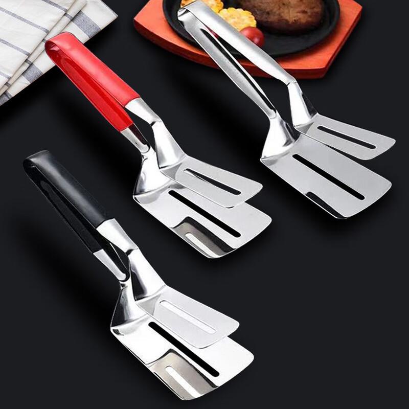 Kitchen Steak Tongs & Spatula Clip Set